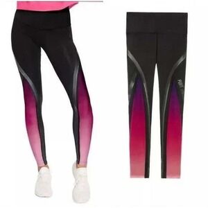 Victoria's Secret PINK Black Ombre Mesh Leggings Size XS